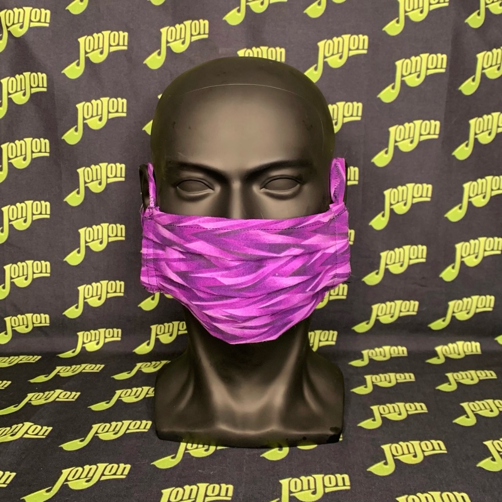 Purple Wave Pattern Handmade Face Mask - Picture 6 of 8